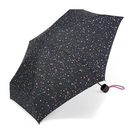 Mini parapluie pliant Esprit noir pluie de couleurs