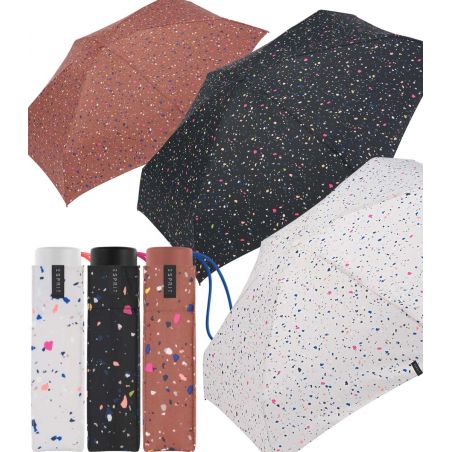 Mini parapluie pliant Esprit noir pluie de couleurs