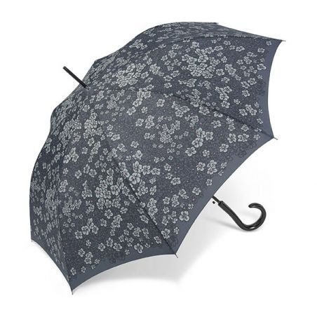 Parapluie original Cardin gris motif floral