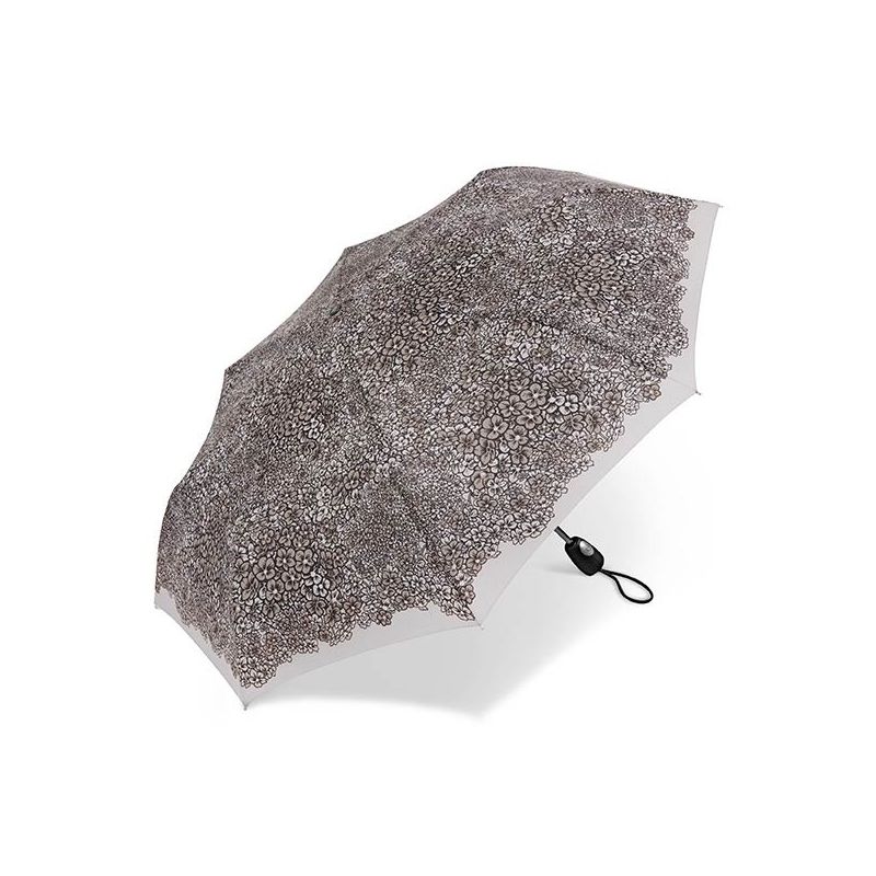 Parapluie Pierre Cardin Rayures Florales Jaune - Neuf Avec étiquettes | Marque De Luxe | Protection élégante