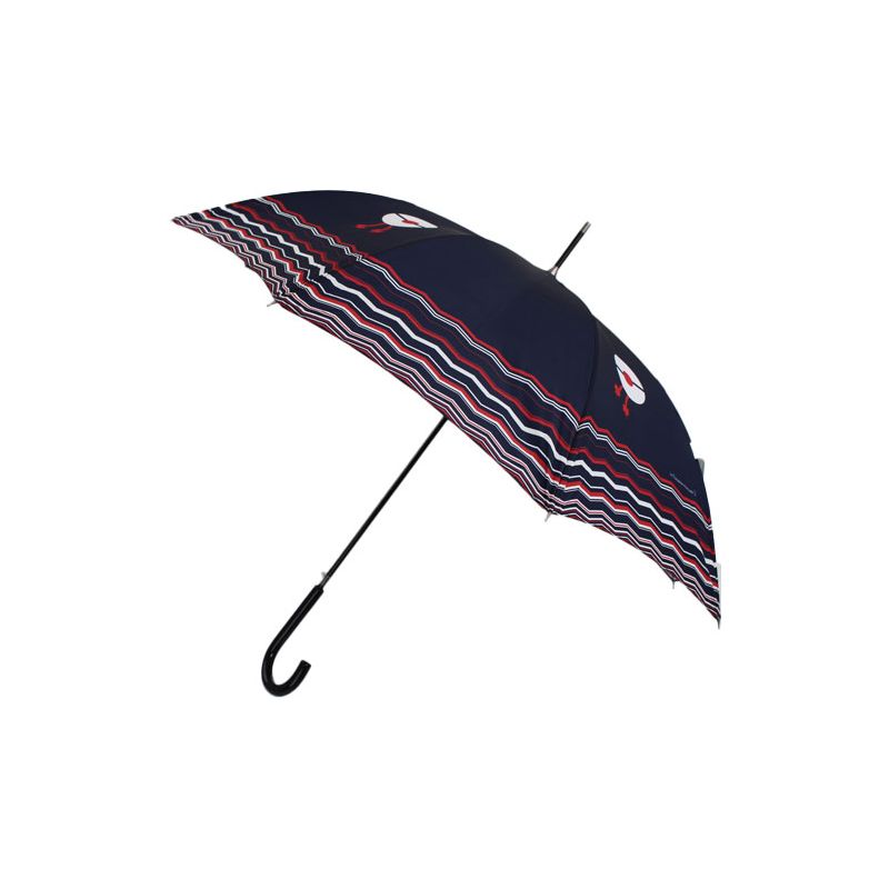 Parapluie canne bleu marine matelote