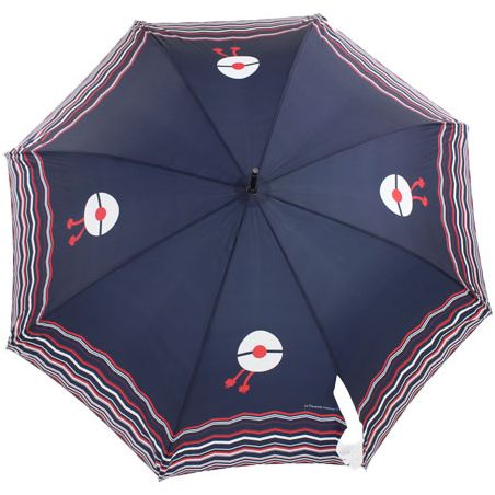 Parapluie canne bleu marine matelote