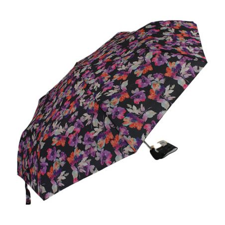 Parapluie ouverture et fermeture automatique motif fleuri Pierre Cardin