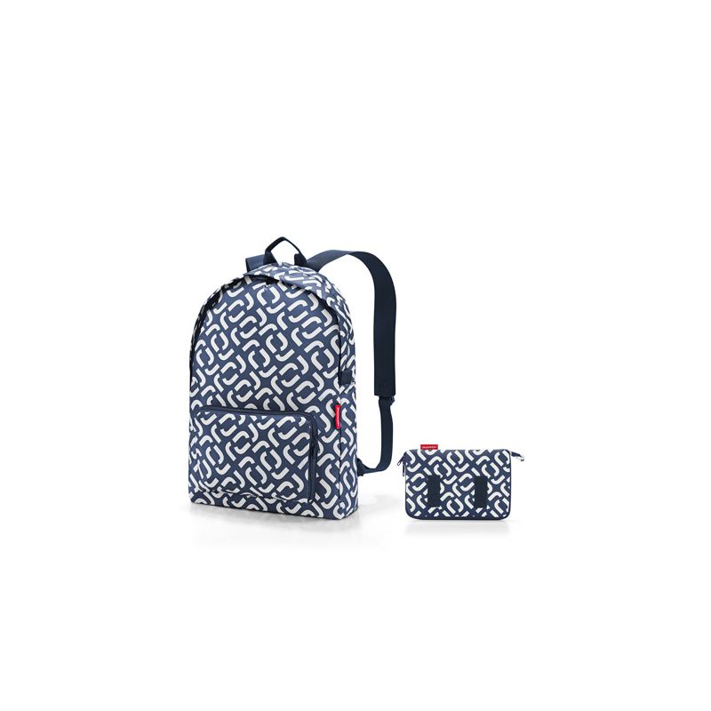 Sac a dos pliable bleu marine signature