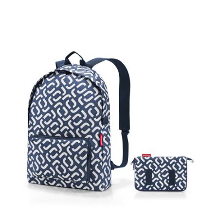 Sac a dos pliable bleu marine signature