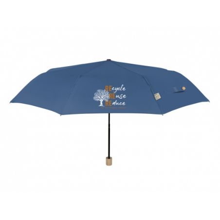Petit parapluie pliable écologique bleu