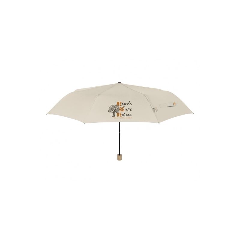 Petit parapluie pliable écologique beige