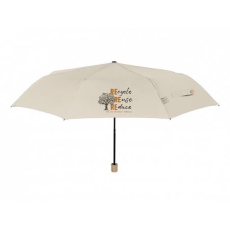 Petit parapluie pliable écologique beige