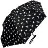 Parapluie ultra plat noir pochon chat et papillon