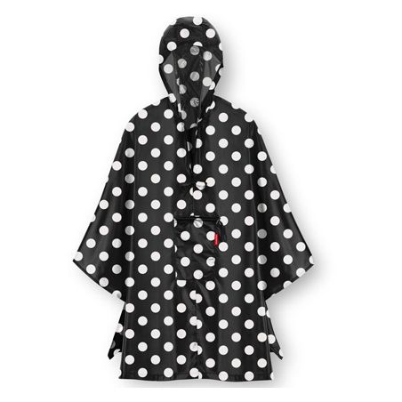 Poncho pour la pluie noir a pois