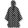 Poncho pour la pluie noir a pois