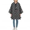 Poncho pour la pluie noir a pois