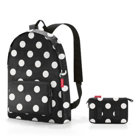 Sac a dos pliable noir a pois