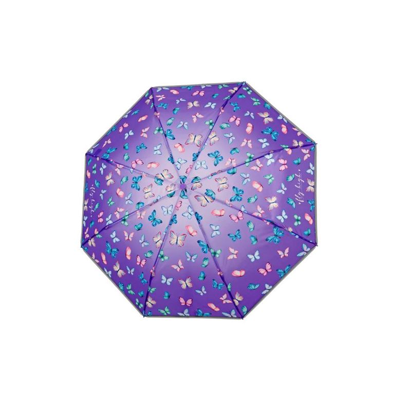 Petit parapluie pliant violet pour collégienne