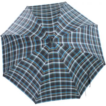 Parapluie canne français écossais bleu pour femme