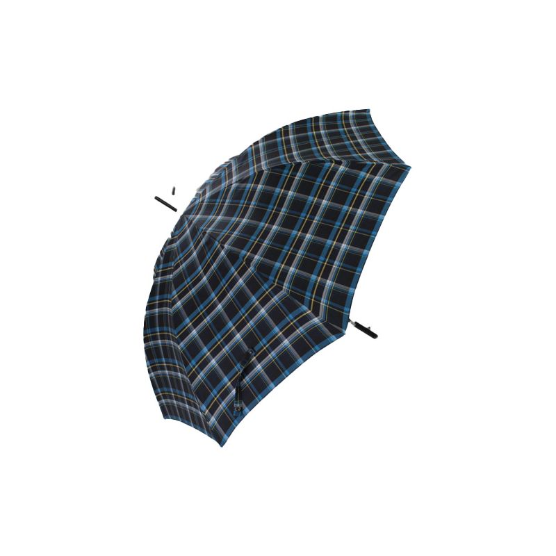 Parapluie canne français écossais bleu pour femme