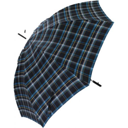 Parapluie canne français écossais bleu pour femme