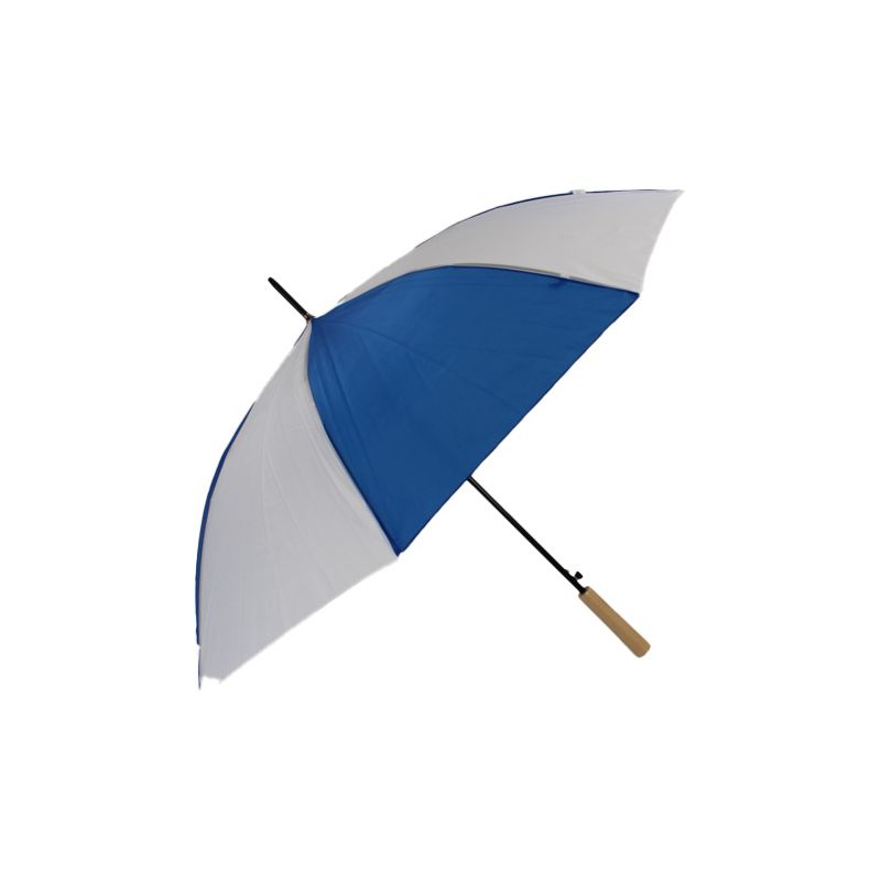 Parapluie poignée droite bleu et blanc