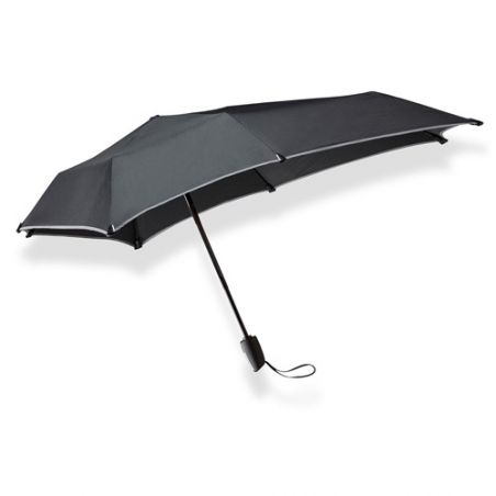 Parapluie pliant tempête Senz noir bande réfléchissante automatique