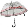 Parapluie cloche transparent guirlande coquelicots