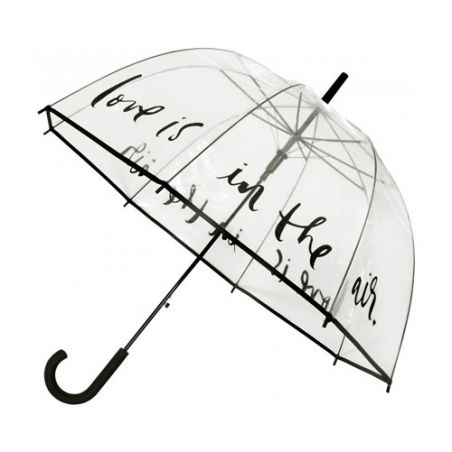 Parapluie cloche transparent love is in the air