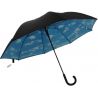 Grand parapluie noir ciel bleu