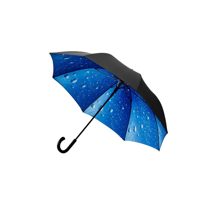 Grand parapluie noir gouttes de pluie