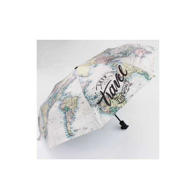 Parapluie pliant automatique carte vintage