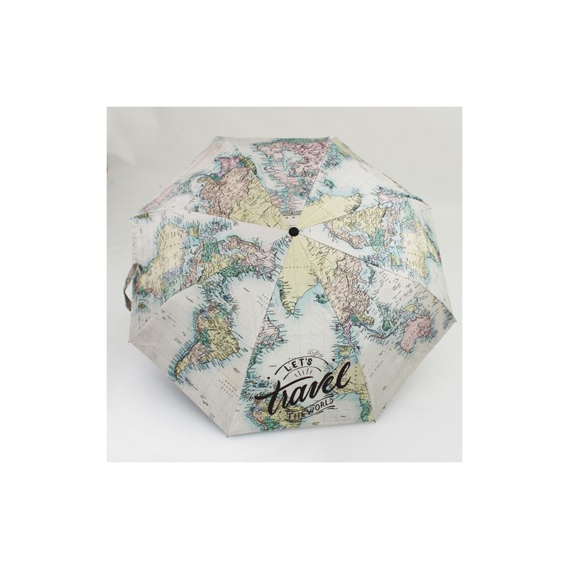 Parapluie pliant automatique carte vintage