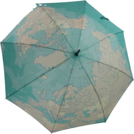 Grand parapluie canne planisphère