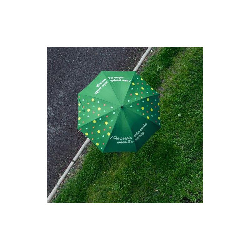 Grand parapluie vert happy
