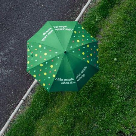 Grand parapluie vert happy