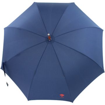 Parapluie Canne Pierre Vaux - Motif Hirondelles Sur Fond Bleu Marine, Pour Femme