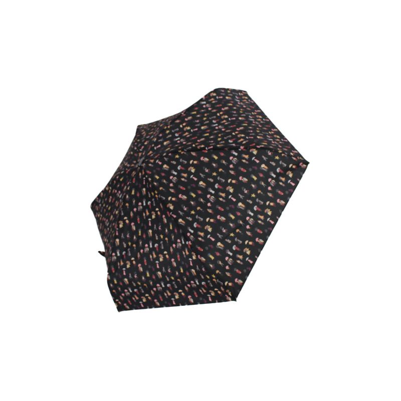 Mini parapluie pliant noir marchons sous la pluie