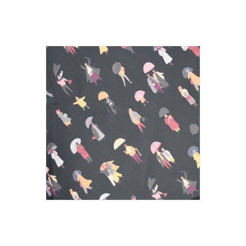 Mini parapluie pliant noir marchons sous la pluie