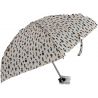 Mini parapluie pliant écru marchons sous la pluie