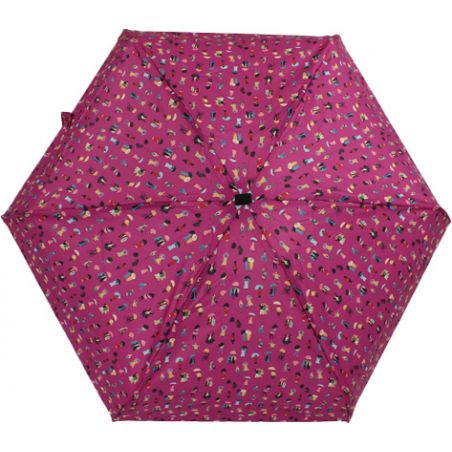 Mini parapluie pliant rose marchons sous la pluie