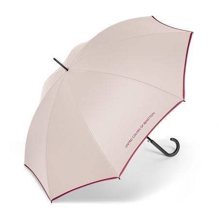 Parapluie droit rose Benetton