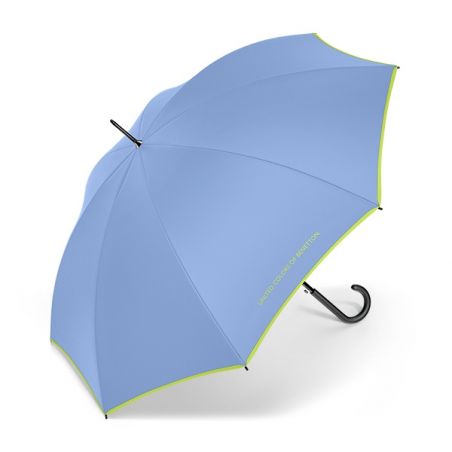 Parapluie droit bleu Benetton
