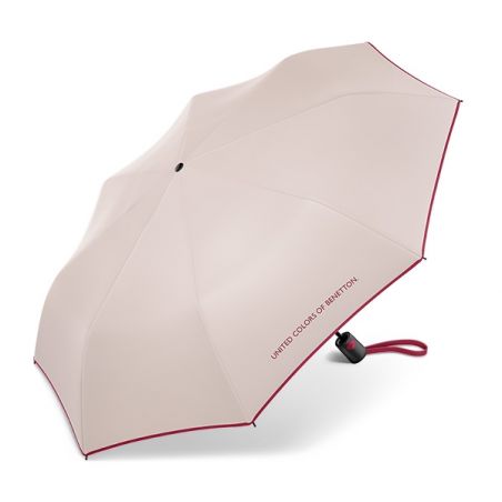 Parapluie automatique pliant rose pâle Benetton