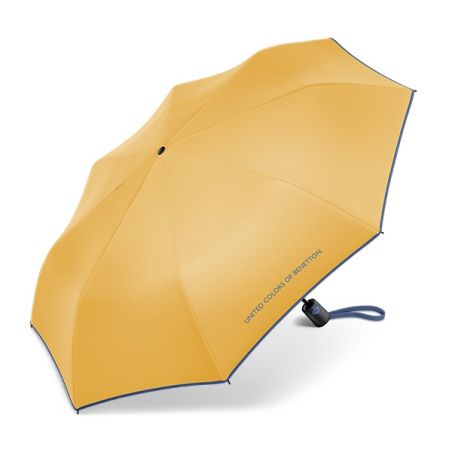 Parapluie automatique pliant jaune vif Benetton