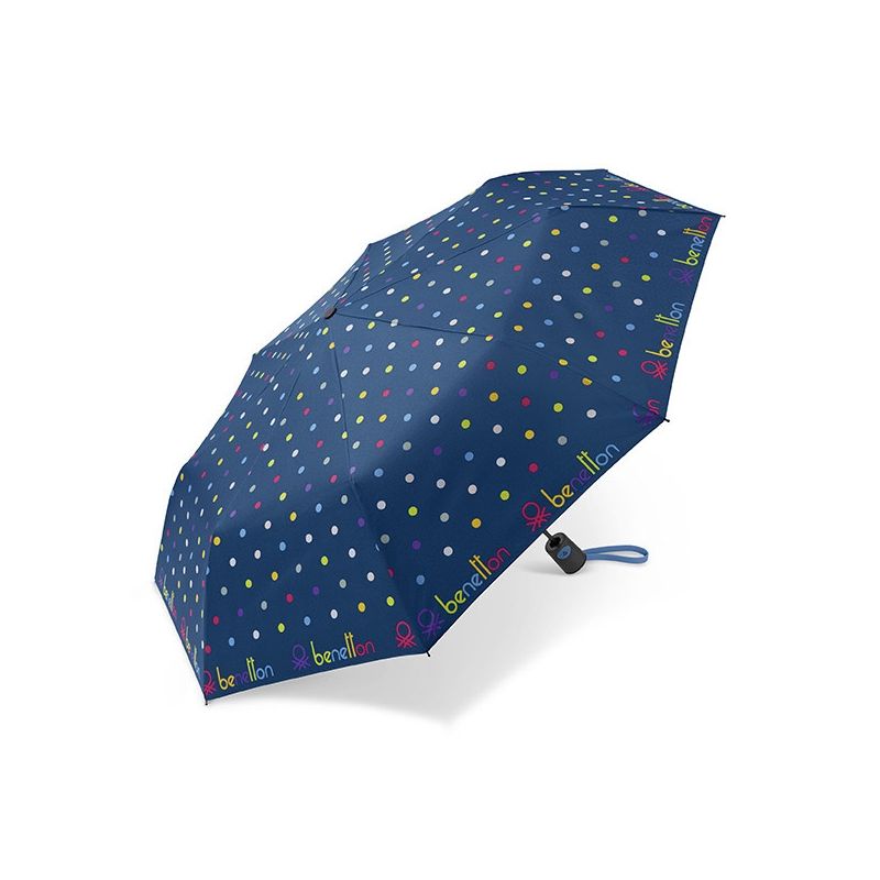 Parapluie pliant Benetton a pois multicolores