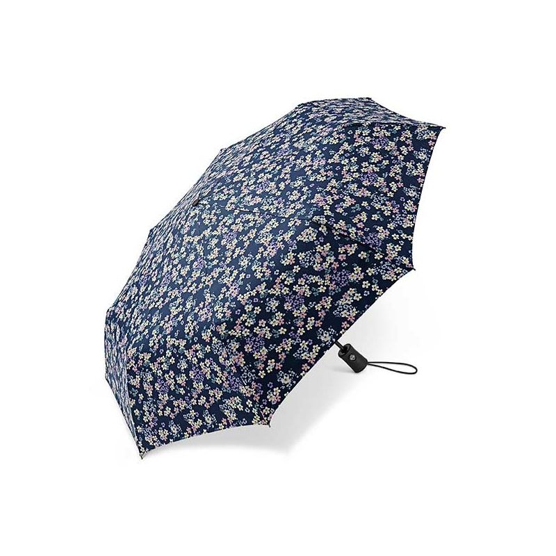 Parapluie pliant bleu toile fleurie
