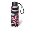 Mini parapluie pliant Cardin rayures florales rouges