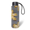 Mini parapluie pliant Cardin rayures florales jaunes