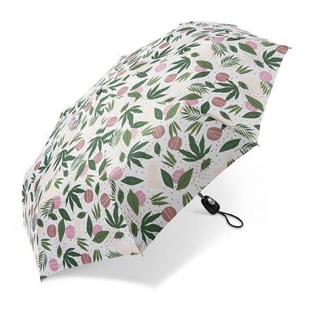 Parapluie pliant Pierre Cardin tropical blanc