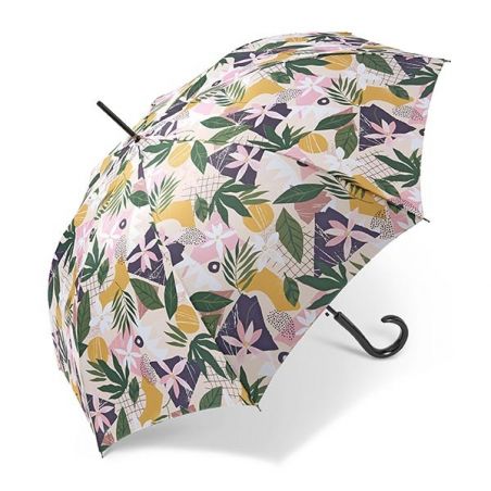 Parapluie droit tropical sable Pierre Cardin