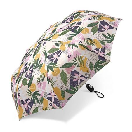 Parapluie pliant Pierre Cardin tropical sable