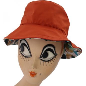 Chapeau de pluie Terracota revers géométrique