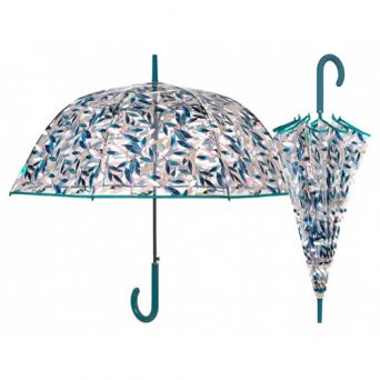 Parapluie cloche transparent feuillage